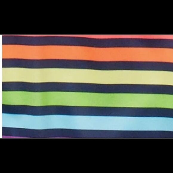 🛍 Pink Platinum Girl’s little Rainbow 🌈 Striped Print Swimsuit Size :4 - Picture 8 of 10